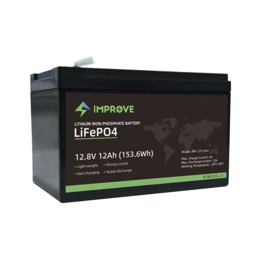 IMPROVE Lithium Batteri 12V 12Ah (LiFePO4) BMS 10A