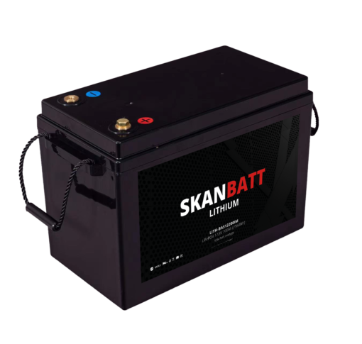 SKANBATT Lithium Batteri 12V 200AH 200A BMS (345x190x245mm) - NYHET