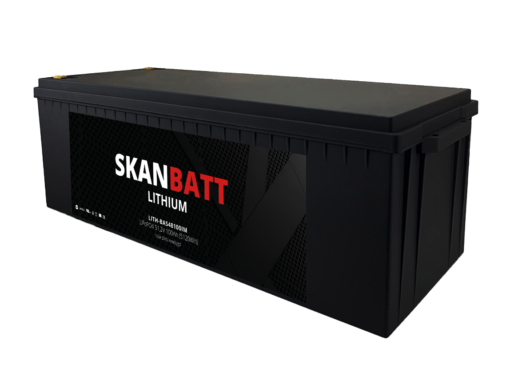 SKANBATT Lithium Batteri 48V 100AH 100A BMS (640x245x220mm) IP67 - NYHET! (kan forhåndsbestilles)