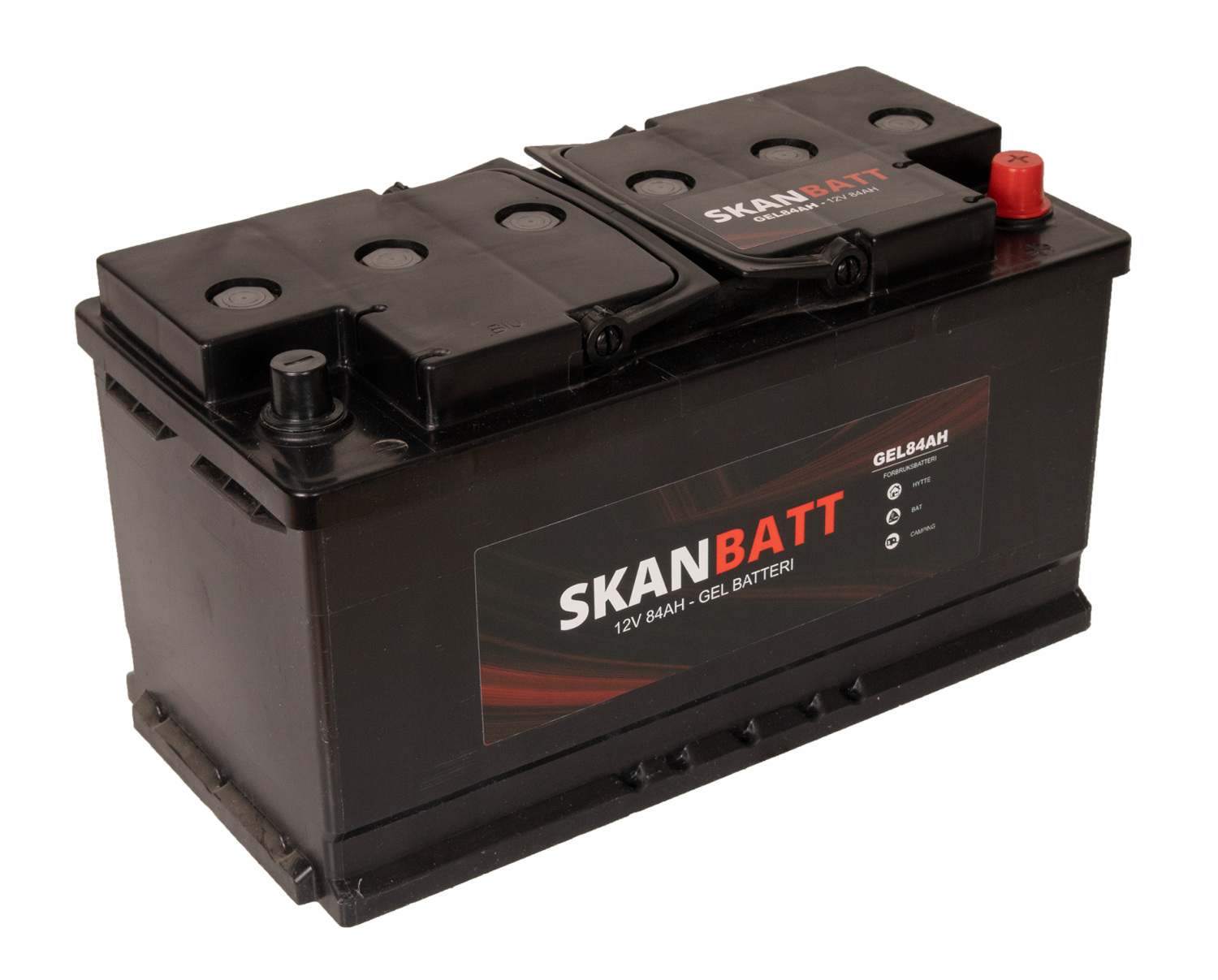 SKANBATT GEL Batteri 12V 84AH (353x175x190mm) +høyre