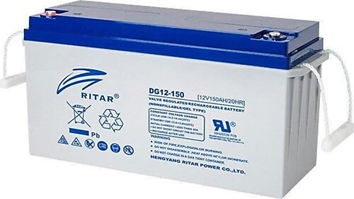 RITAR GEL Deep Cycle Batteri 12V 150AH (483x170x241mm) +venstre