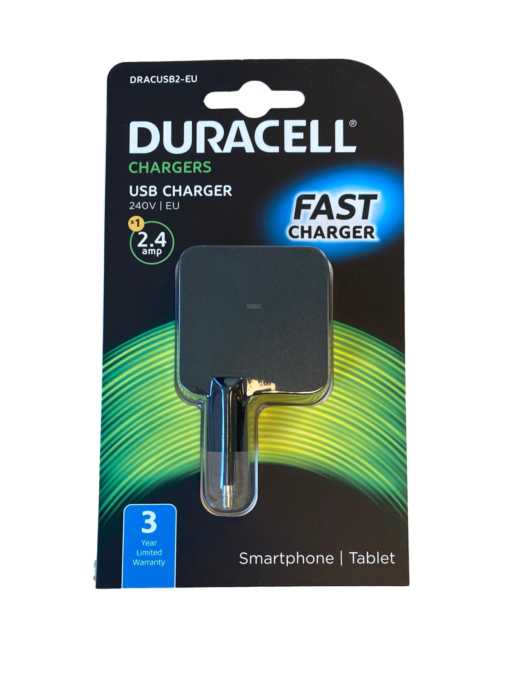 Duracell USB lader 2,4A Sort modell