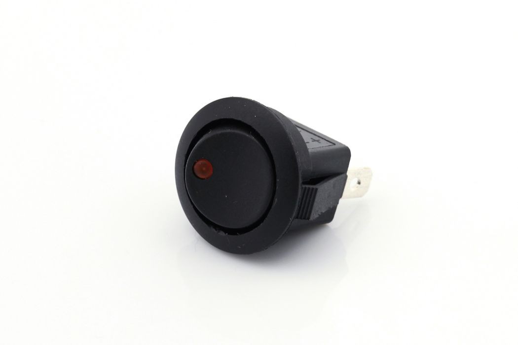 Mini vippebryter 12V / 16A LED gult på-av