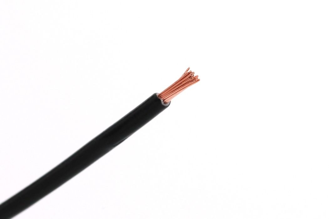 Enkeltkabel 6mm2 svart - 5 Meter