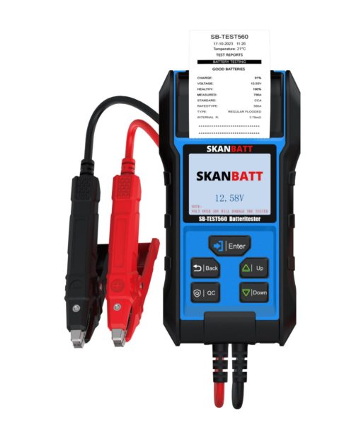 SKANBATT Elektronisk Batteritester med skriver - PRO