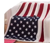 Pledd amerikansk flagg 127 x 152 cm