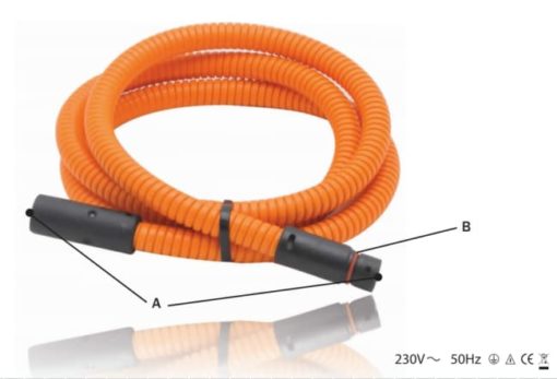 Defa forlengerkabel 1 mtr 230v orange