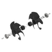 Sleipner oppgraderingsett til Q-propell SP75/SP95 Prop-adapter-splinter-sink -mutter-skive