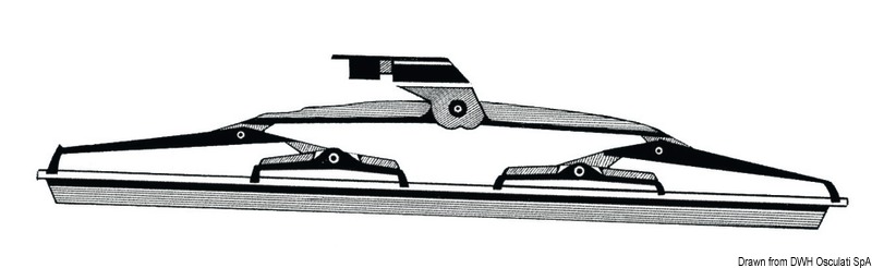 Vidusvisker blad 559 mm sort rustfritt stål