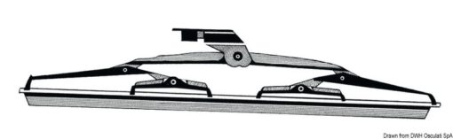 Vidusvisker blad 559 mm sort rutfritt stål