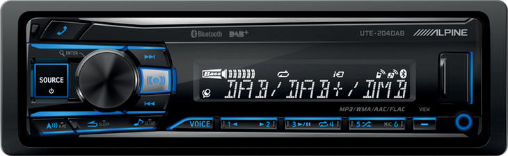 Alpine UTE-204DAB, DAB+/FM, Bluetooth, 4x50W