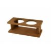 Teak koppholder for 2 glass