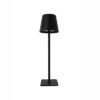 Bordlampe sort led oppladbar.