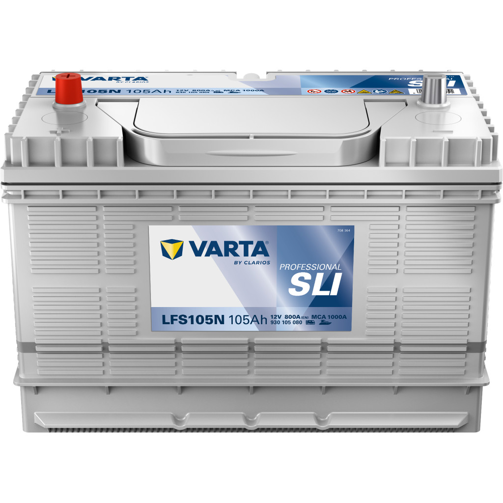 VARTA Fritidsbatteri 12V 105AH 800CCA(330x172x238mm) +midtstilt LFS105N (820054)