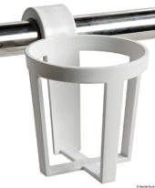 Glassholder for rekke 3-pk. hvit plast