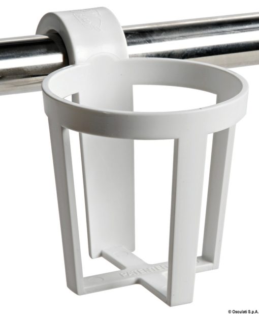 Glassholder for rekke 3-pk. hvit plast