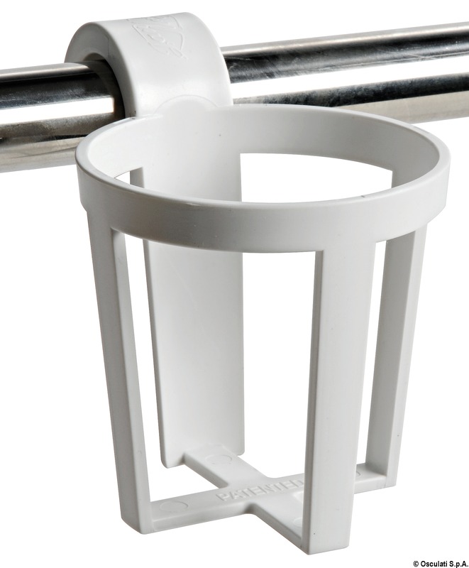 Glassholder for rekke 3-pk. hvit plast