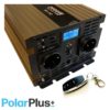 PolarPlus 12v inverter m/20A lader, 2000W ren sinus 230v, nettveksler