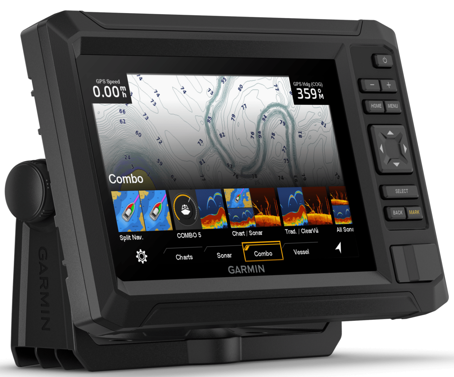 ECHOMAP™ UHD2 72cv 7-tommers kartplotter u/svinger