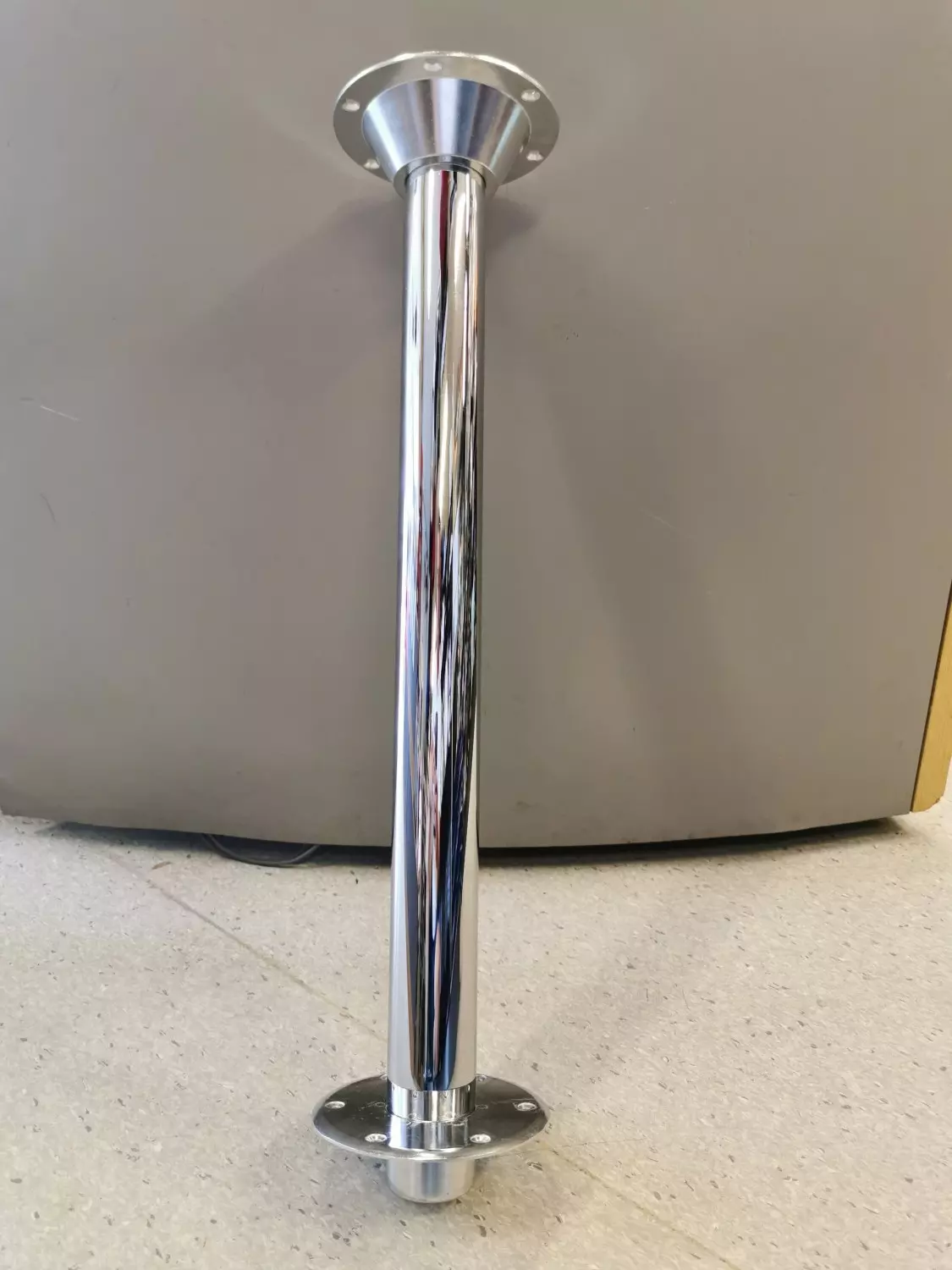 Bordsøyle fast alu/crom 70 cm