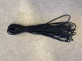 Toptex strikk sort 6 mm x 15 mtr