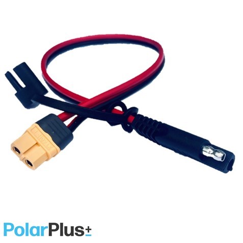 QCS kabel rød-sort 2x 4mm² med XT60 plugg Hun, 40cm