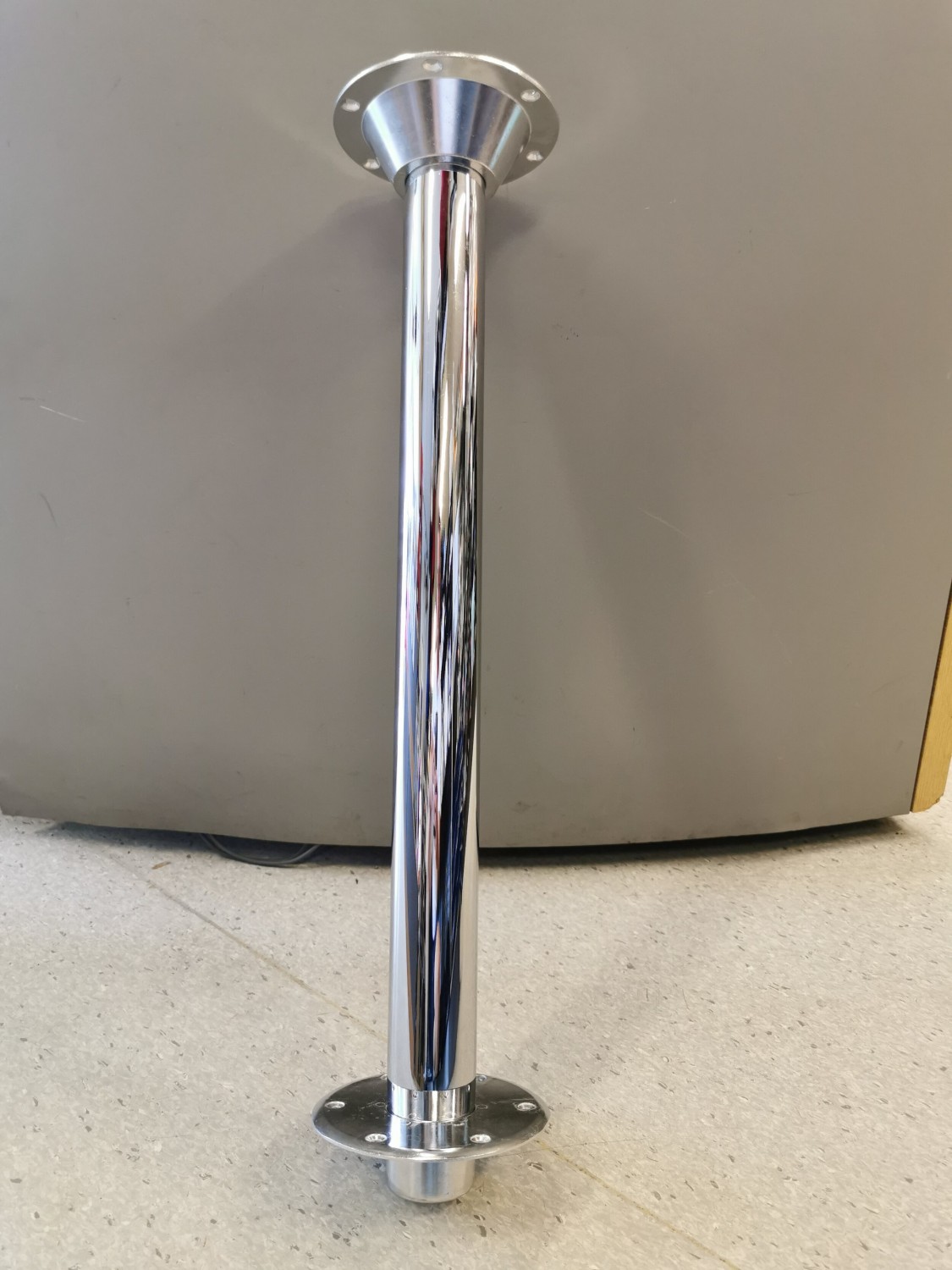 Bordsøyle fast alu/crom 70 cm