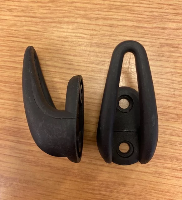 Knagg, Sort 55 x 24mm