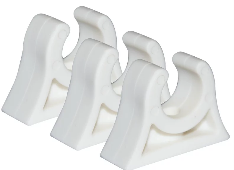 Plast clips, hvit plast 22/24 mm
