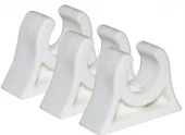 Plast klips, hvit plast 22/24 mm