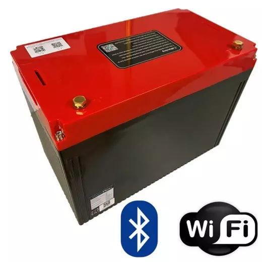 Solarfam 320Ah-12v RedCap lithiumbatteri 300A (5s), BMS 200A/200A, BT, wifi, heat