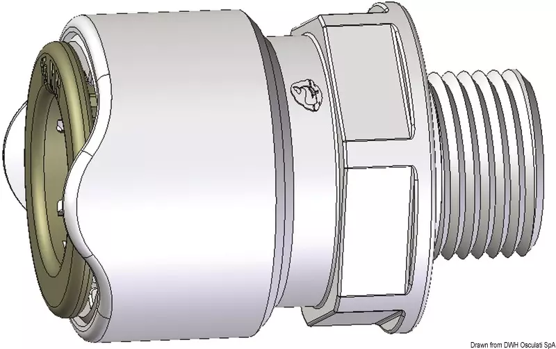 Whale Adapter han 1/2"BSP-15mm