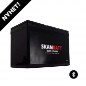 SKANBATT Base Lithium - 12V 100Ah 100A BMS - 307x169x208mm - Bluetooth