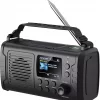1852 Nødradio DAB+/FM Bluetooth med sveiv og solcellepanel
