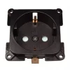 Kontakt 230v uten ramme brun
