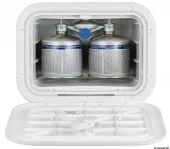 Gassboks for 2 flasker inntil 500gr.