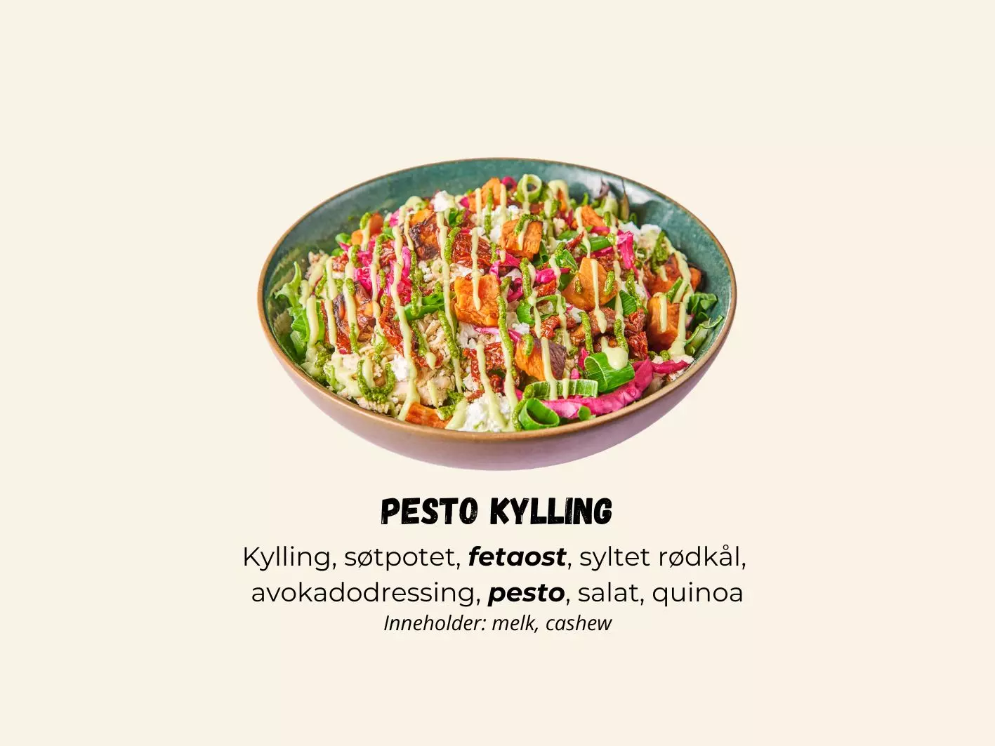 Quinoabowl Pesto Kylling