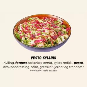 Salat Pesto Kylling