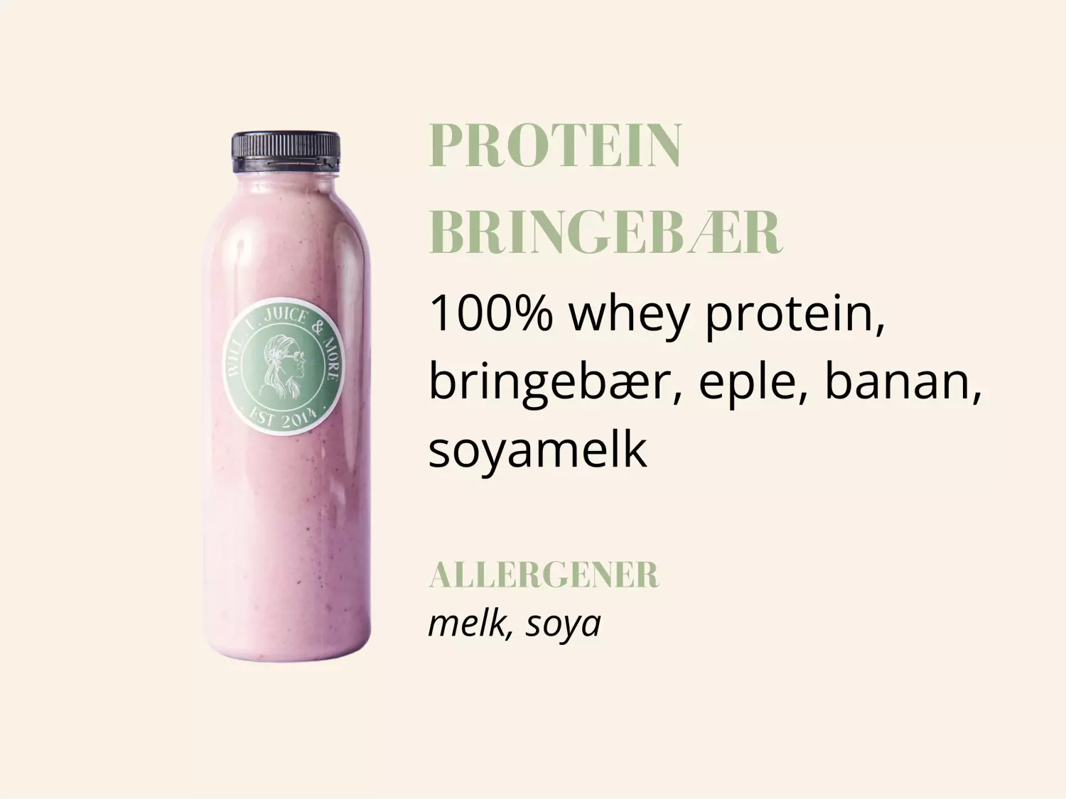 Protein Shake Bringebær