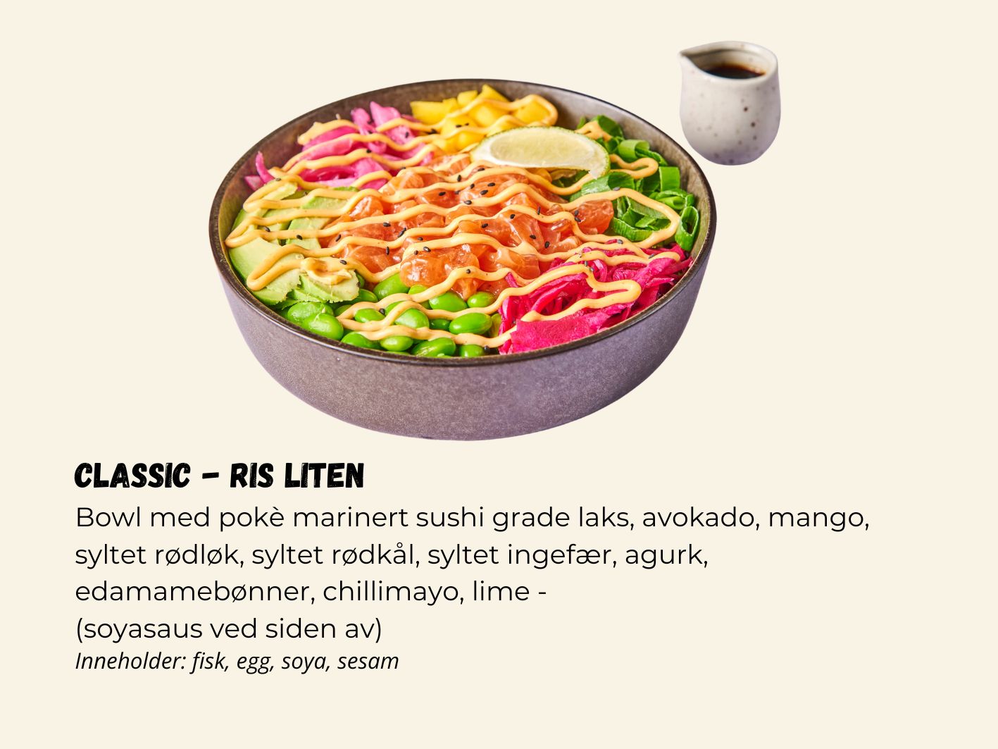 Poke Bowl Classic - Ris LITEN