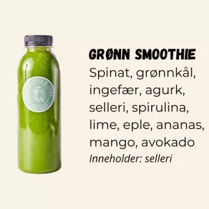Grønn Smoothie 250ml flaske