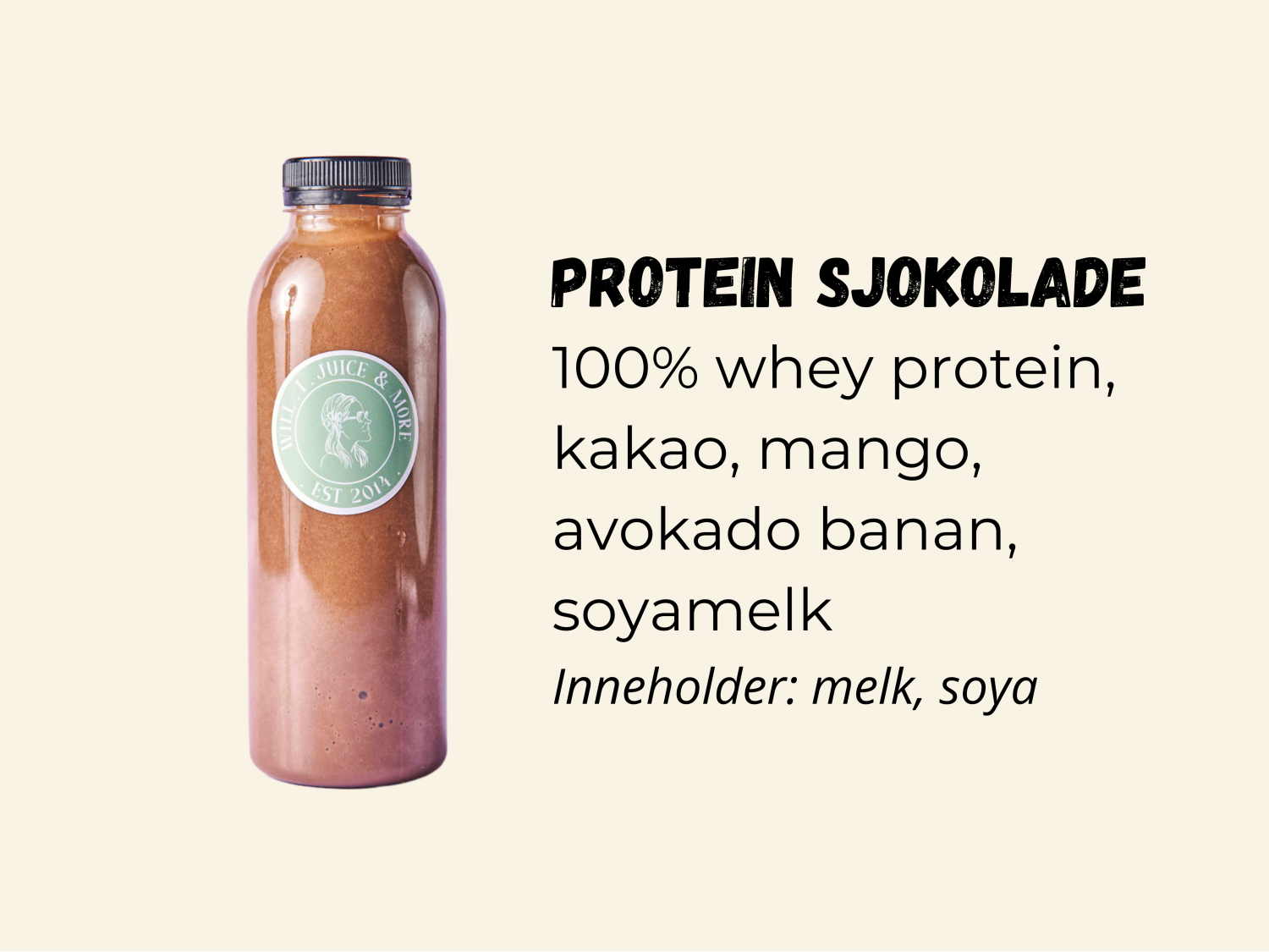 Protein Shake Sjokolade 250ml flaske
