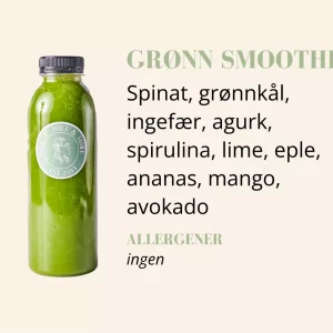 Grønn Smoothie 250ml flaske