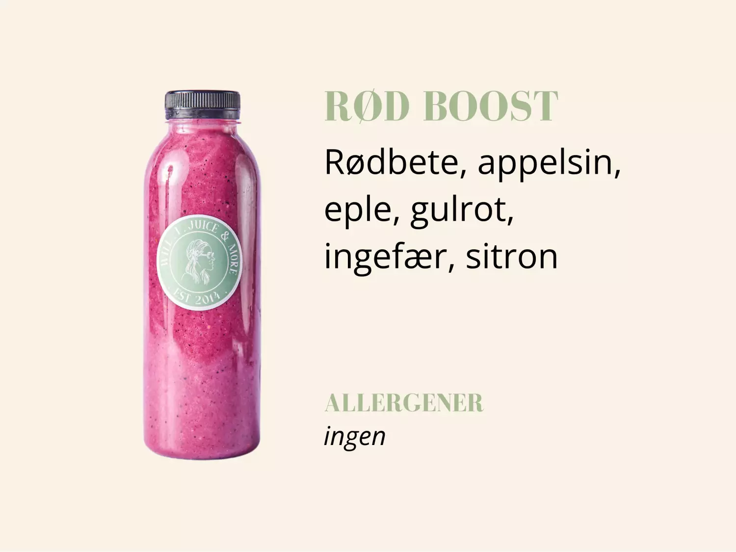 Rød Boost 250ml flaske