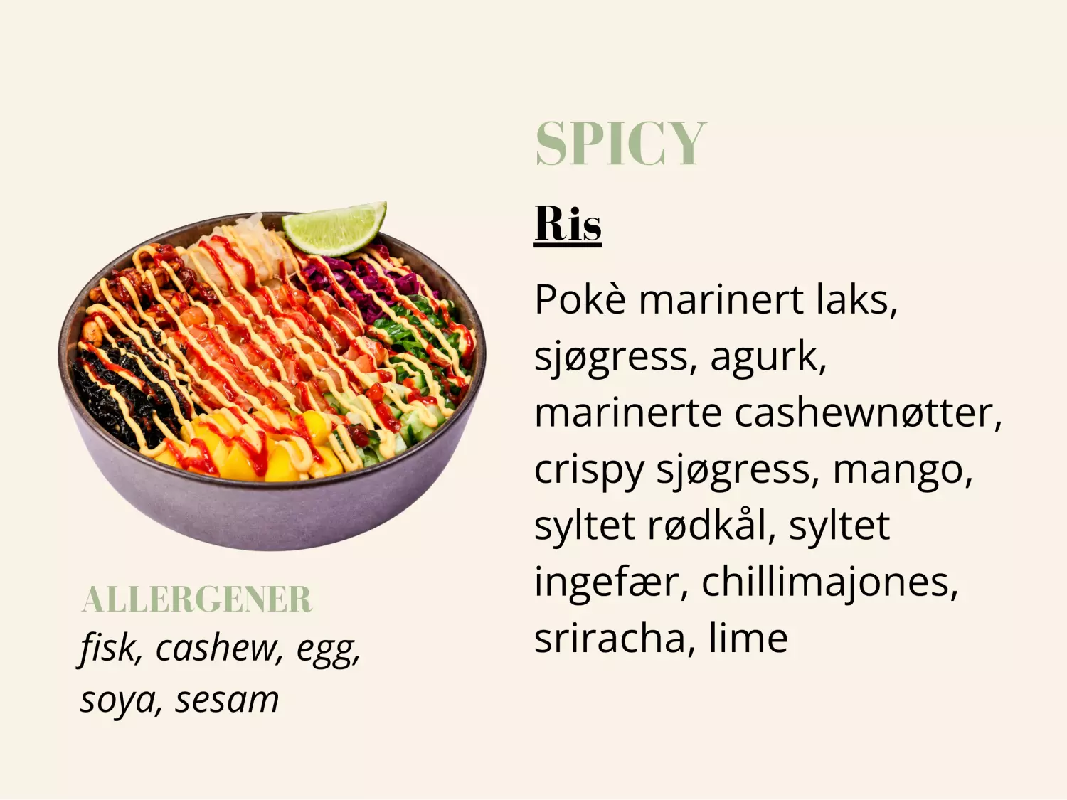 Poké - Spicy - Ris - Liten