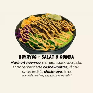 Poké - Høyrygg - Salat & Quinoa