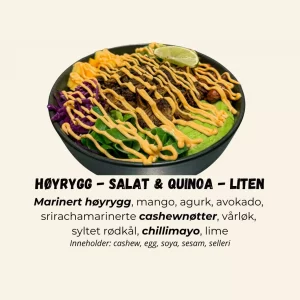 Poké - Høyrygg - Salat & Quinoa - LITEN