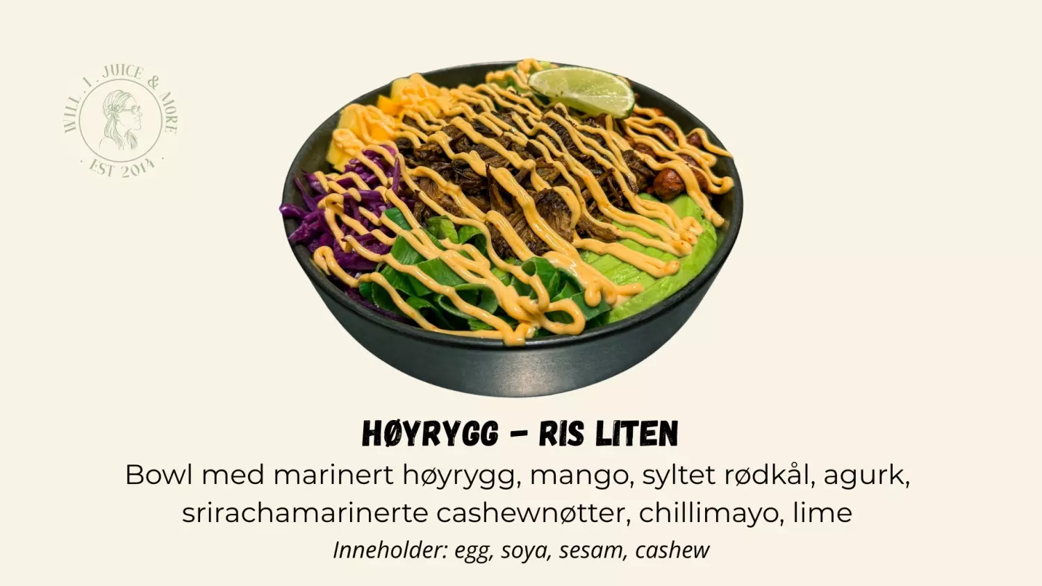 Poke Bowl Høyrygg - Ris - LITEN