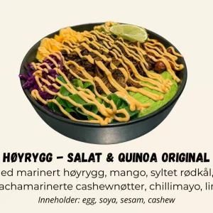 Poke Bowl Høyrygg - Salat & Quinoa