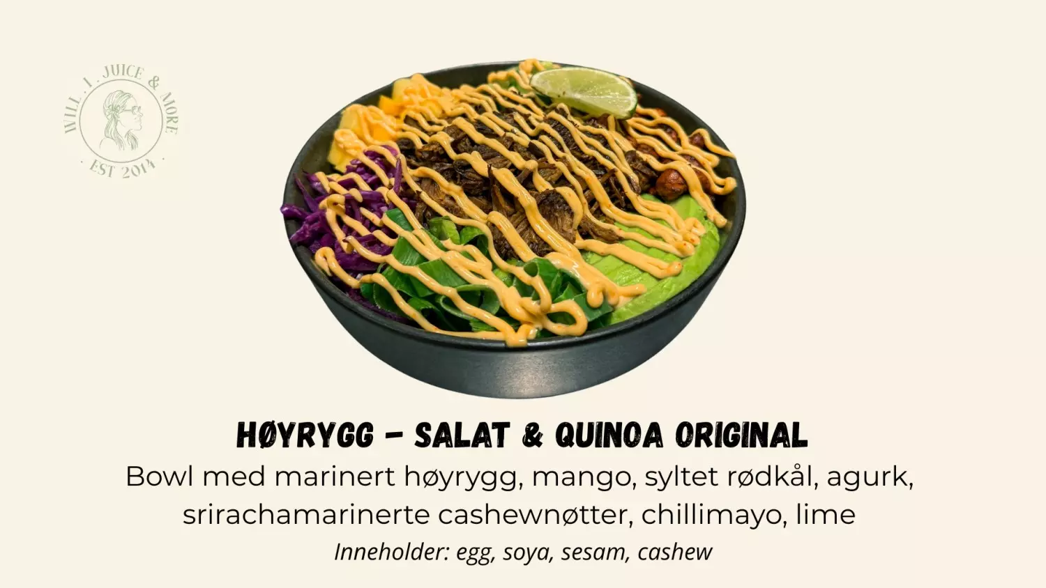 Poke Bowl Høyrygg - Salat & Quinoa